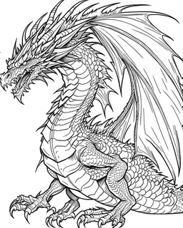 real massive dragonr coloring page