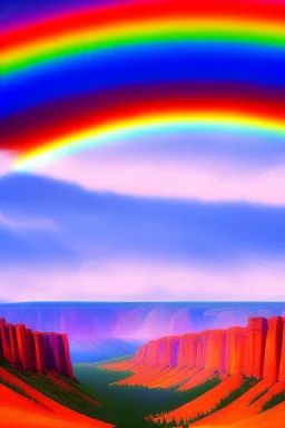 intergalactic very beautiful ufo rainbow futurist paysage