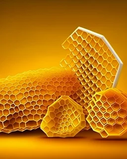 honeycombs different sizes design layout realistic photo