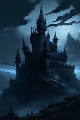 the castle rises to the dark heights anime style