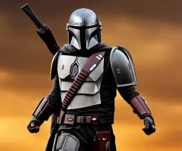 Mandalorian as a superhero, photo realistic