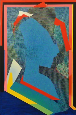 Collapsing into the bitter shadow of your own insignificance; optical art with a bit of surrealism and the color palette of matisse