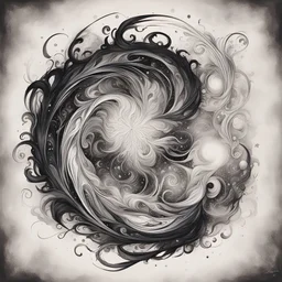 A Magnus' Gift swirling magic all around mystical and magical, In Ink Art style