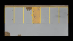 Ground layout for a parking lot. Add skid-marks, oil ground stains, fine cracks and weathering, wet spaces, pothole. and make a little darker