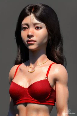 Ultra Realistic image, 25 years old brunette woman, Madrid, portrait, small stature, 1.60 cm tall and 55 kg in weight, natural small busty, traditional Japanese body tattoo, jakuza style, put traditional Japanese mask, vibrant color, highly detailed, art stations, concept art, smooth, unreal engine 5, god rays, ray tracing, RTX, lumen lighting, ultra detail, volumetric lighting.