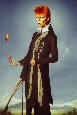 David Bowie as a wizard painted by Caspar David Friedrich