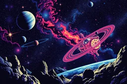 pop art pixels 1000 images deep space