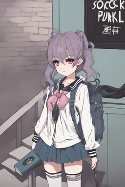 romantic school ghost punk girl