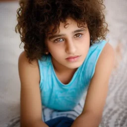 beautiful 12 year old arabic boy with curly hair