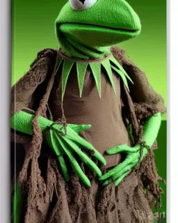 kermit the frog in the sytle of hr giger, high detail