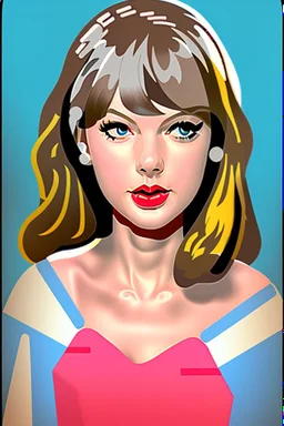 make a portrait of a 1960's Taylor Swift