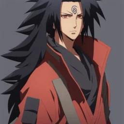 A Young Madara but he is wearing street wear, he has brown normal eyes, he also has tan brown skin HD