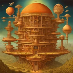 A [complicated sci-fi] world schematic by scan of codex serphinianus in the style of Jacek Yerka's Surreal [tomorrow] land, Imagination Unveiled, Portals of Delight, 6,000-Line Resolution Beauty, Artistic Motifs, 4K Resolution, Captivating by Pranckevicius by Gonsalves hyperdetailed by Ian miller