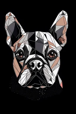 French bulldog face geometric minimalistic