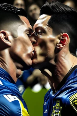 ronaldo licking messi