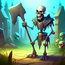 Plagued undead holding shovel on graveyard hearthstone style