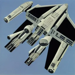 spaceships mix of star trek and star wars by magritte