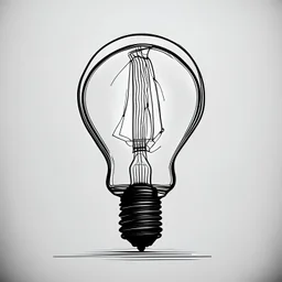 light bulb simple lines