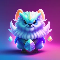 clean art of a cute fantasy creature made of segments of stone, soft lighting, soft pastel gradients, high definition