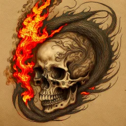 Dragons, Fire and Smog, Skull, Gothic, Steampunk, Universum,