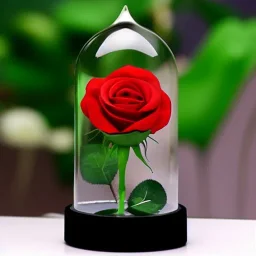 transparent multicolor crystal rose