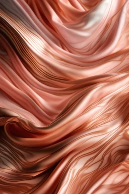 Rosegold signature on translucent silk, sunlight rays, wind ripples Soft frost colored griffon