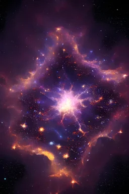 Fractal 3d deep closeup exploding star deep cosmic colouring nebulas photorealistic 8k resolution symmetrical particles surrounding dust