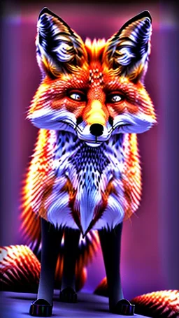 Fox fire ,nion purple ,in-depth details, High quality ,dark