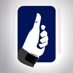 logo minimal with hand thumb up in the style of Mikhail Baljasnij russian propaganda