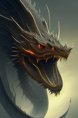 high-quality, fine-detail beautiful, black dragon head portrait, clear reflective lake, tranquil, stunning, 8k resolution, intricate, digital art, detailed matte, volumetric lighting, George Grie, Anne Dittman, Anne Stokes, Lisa Parker, Selina French, Alphonse Mucha