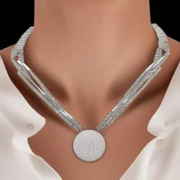  necklace with a simple, elegant design featuring a single, shimmering crystal pendant