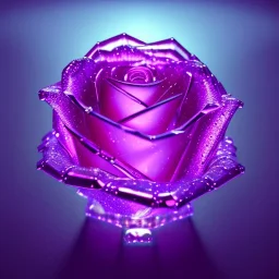 transparent crystal rose highly detailed, glowing,Insanely detailed photograph of an elaborate beautiful fantasy art album cover art 4K 64 megapixels 8K resolution HDR Greek shiny space colours jewelry celestial hair eyes light