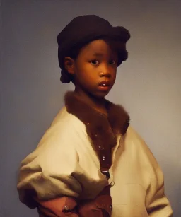 wealthy African American young boy by Vermeer