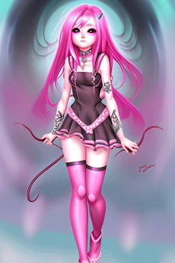 Girl demon pink