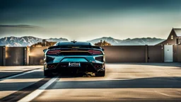 Lamborghini Dodge Charger, desktop wallpaper, 4K, Cinematic, rear view
