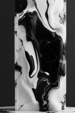 AI black body glass marble art realisticv2 surrealism 4k resolution white blackground white