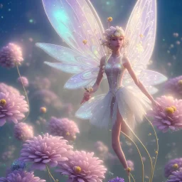 subtle transparent fairy flower in a galactic ambiance, delicate colors, in the foreground, full of details, smooth，soft light atmosphere, light effect，vaporwave colorful, concept art, smooth, extremely sharp detail, finely tuned detail, ultra high definition, 8 k, unreal engine 5, ultra sharp focus