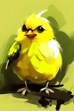 yellow creppy bird