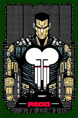 punisher sku;; robot in the style of Hiroshi Nagai