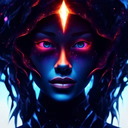 Cosmic dream face, woman, neon, abstract, amazing shadow and lightning, 4k, cinematic, glowing eyes, cosmic, face, dream, space, stars, amazing, art, glowing, fire, fantasy, crazy, ultimate, club, insane