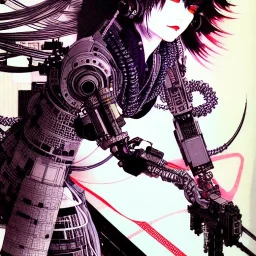 beautiful cyberpunk girl, hyper detailed, hyperdetailed, intricately detailed, illustration by <Katsushika Hokusai> <Yoji Shinkawa>,