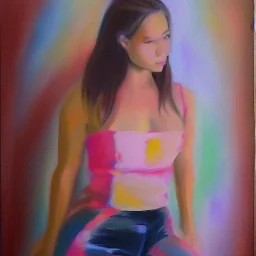 Full body portrait, painting, medium shot lady Babygirl