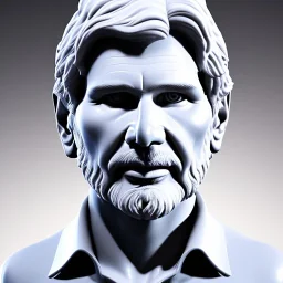 Greek white marble stature of harrison ford, full body, full of details realistic, hight definition, 8k