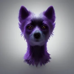 goth dog, purple-black color scheme, 8k resolution, dynamic lighting, reflective surfaces