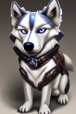 silver steampunk husky gamer