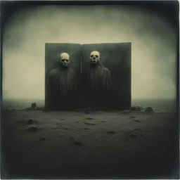 Dramatic vintage polaroid picture, frighteningly creepy, Experimental Gene-splicing doublespeak hogwash, makes no sense non-sequitur Lovecraftian Noir, sinister, high shock value, artistic, oddball masterpiece, sfumato, dark humor, eerie, complex contrast, dynamic composition, by Zdzislaw Beksinski and Pawel Kuczynski