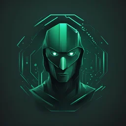 Modern Logic Labs logo made of dark green like neo hacker with realistic design