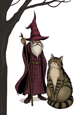 Wizard,snake and fat cat