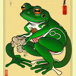 Ukiyo-e frog