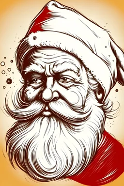 create sketches for christmas of santa